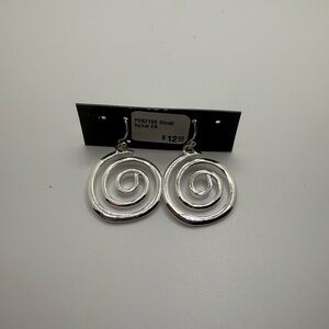 Chic Silver Swirl Earrings